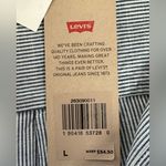Levi's  Boyfriend Fit Blue & White Striped Women's Shirt‎ Size L Photo 9