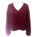 Altar'd State  Chenille Burgundy Womens Sweater Sz M Preppy Boho Cozy Cottagecore Photo 1