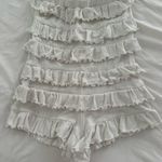 Urban Outfitters White Ruffle Romper  Photo 2