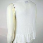 Wildfox  White Peplum V Neck Sleveless Blouse XS Photo 3