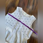 Linen Type Pleated Maxi Prairie Sleeveless Dress Embroidered Flowers Size undefined Photo 7