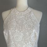 Dress the Population Cassie Halter Midi Dress Size XL White Floral Lace Sequin Photo 1