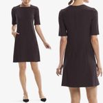 MM.LaFleur The Emily Square Neck Dress Kale Brown Office Career Essential Shift Photo 3