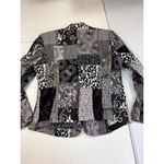 Christopher & Banks Christopher & Banks Black Gray Patchwork Print Jacket Blazer - Medium Photo 3