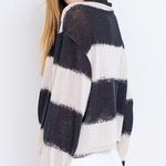Le lis Oatmeal Black Stripe Sweater Photo 3