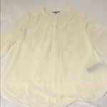 NYDJ Cream 3/4 Sleeve Relaxed Blouse Photo 4