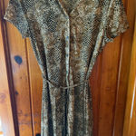 Massimo Dutti Snake Print Short‎ Sleeve Dress Y2K Mossimo size 10 Photo 0