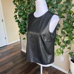 Christian Sirianio CHRISTIAN SIRIANO Faux Leather black Tank Top | small Photo 2