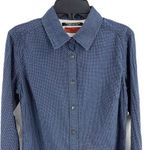 Scotch & Soda Maison Scotch Blue Long Sleeve Checked Pattern Dress Shirt Women Size 4 Photo 0