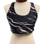 Terez  New York Black Marble Sports Bra Size Large NEW Racerback Athletic Photo 0