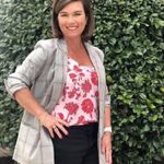 CAbi Adore Lightweight Flowy Cami Camisole Tank Top Pink Red Floral 5533 women M Photo 1