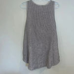 Habitat Sleeveless Shell Tank 100% Linen Blend Micro Check Top Sz XL Lagenlook Photo 4