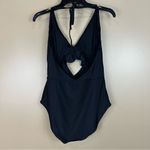 Aerie Ruffle One Piece Black Cut Out Full Coverage Swimsuit Large Long NWOT Photo 3