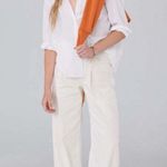 Anthropologie Pilcro  The Breaker Relaxed Jeans Cream Ivory Size 32 Photo 1