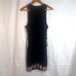 Joyous & Free Dress Sleeveless Beaded Patterned Attached Vest Size Medium Black Photo 2