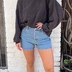 Vintage unisex faded black oversized crewneck sweatshirt sz XL Photo 0