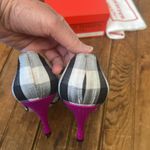 Andrea Pfister Couture rare vintage 90’s Black White Checkered Pump Heels Shoes Size 8 Photo 4