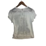 Karen Millen Floral Graphic Tee w Sheer Mesh Yoke Size 12 Top T-shirt M L Photo 3