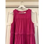 J.Jill pleated tiered midi dress rasberry size M Pink Size M Photo 3