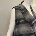 Annette Gortz Plaid Fringe Vest Black Size M Photo 2