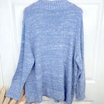 Nic+Zoe  Women's Blue Pullover Sweater Mock Neck Long Sleeve Casual Size XXL Photo 6