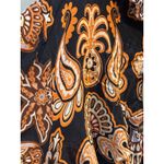 Farm Rio Sweet Mermaids Paisley Satin Shirt Midi Dress Multi Color Size Small Photo 5