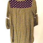 Umgee  Floral Boho High Low 3/4 Sleeve Lightweight Lace Trim Flowy Dress Sz S Photo 2