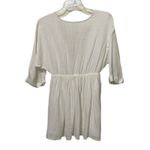 Girl and the Sun Verity White Linen Cotton Mini Dress Womens Size Extra Small Photo 3