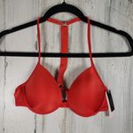 Victoria's Secret NWT Red Shine Strap Full Coverage Push-Up Bikini Top Size 32C Photo 0