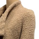 Lush Clothing Lush Wool Blend Fully Lined Tan Open Front Tie Belted Waist Coat Womens Small Photo 7