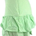 ZARA Light Green Polka Dot High Rise Ruffle Side Zipper Casual Short Mini Skort Photo 3