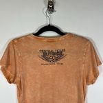 Harley davidson v neck short sleeve shirt Womens Size M‎ Orange Texas Motorcycle Size M Photo 7