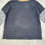 Eileen Fisher Ash Black Boucle Front Boxy Wool Mohair Chunky Knit Sweater Photo 9