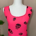 Ali & Kris Ali Kris Skull Hot Pink High Low Sheer Tank Top Photo 1