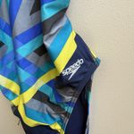 Speedo Blue Laser Stripe Recordbreaker Performance Swimsuit Scuba Size 12 Photo 3