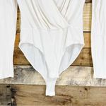AG Adriano Goldschmied  Lola Bodysuit in Ivory Dust Size Small NWT Long Sleeve Photo 5