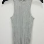 Madewell The Signature Shimmer Knit Cutaway Sweater Tank Ribbed Gray XS NWT Photo 4