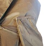 Motherhood  MATERNITY Crisp Cotton Denim Blue Striped Wrap Around Blouse ~ Size M Photo 4