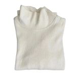 F. H. Clothing Off White Cotton Mock Neck Boxy Pullover Womens Sweater SZ L Size L Photo 3