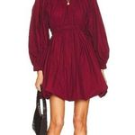 Ulla Johnson Martine Long Sleeve Mini Cotton Dress in Bordeaux 2 Photo 0
