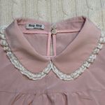 Miu Miu  Silk Blouse sz 42 Peter Pan Collar Cottagecore dainty Photo 3