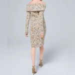 White House | Black Market  Leopard Print Off-Shoulder Sweater Dress. Photo 2