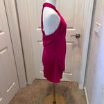 DO+BE  Fuschia Halter Type Satin Mini Dress in Size Medium Photo 4