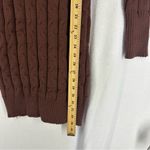 Long Sleeve Cable Knit Sweater Dress Womens Small Brown Photo 3