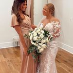 Short Sleeve Bridesmaid Dress Tan Size 4 Photo 1