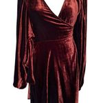 ALC Frank New A.L.C. Mini Dress As Seen On Taylor Swift Velvet Wrap Long Sleeves Size 0 Photo 0