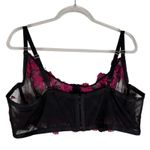 Torrid  Floral Embroidered Mesh Underwire Bra 4X 26 Black Fuchsia Photo 5