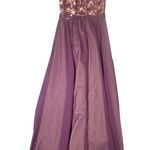 Mori Lee Women's Dress 12 Gown Formal Wedding Long Maxi Lace Chiffon Deep Purple Photo 14