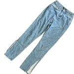 Missguided  High Rise straight Leg Jeans With Hem Slits Photo 0