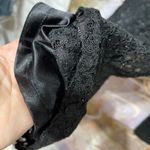 Petite Sophisticate Vintage Black Lace Flare Lined Trousers Si Fabulous Photo 7